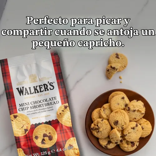 Vista 4 de Walker's Shortbread - Mini galletas con chispas de chocolate, galletas de mantequilla pura, 4.4 onzas (paquete de 6)