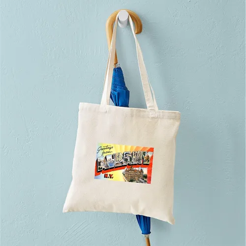 Vista 5 de CafePress Albany New York Greetings - Bolsa de lona natural, bolsa de compras reutilizable