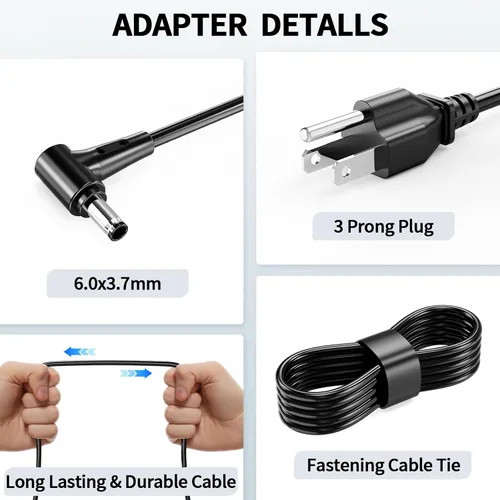 Vista 2 de Cargador adaptador de CA de 240 W compatible con ASUS ROG Zephyrus M16 GU603 GU603H GU603HM GU603HR GU603HE GU603ZX GU603ZX GU603ZM GU603ZW GU603ZU