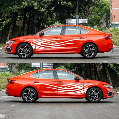 Vista 11 de Calcomanías autoadhesivas para carrocería de automóvil, calcomanías autoadhesivas a rayas para automóviles, SUV, camionetas y camiones, paquete de 2
