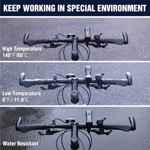Vista 6 de WORKPRO Luz de bicicleta para conducción nocturna, luces de bicicleta recargables ultra brillantes delanteras y traseras, 3+5 modos de juego