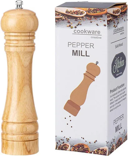 Vista 8 de Molinillo de pimienta de madera recargable, molinillo de pimienta, juego de molinillo de sal y pimienta ajustable, accesorios de cocina, molinillo