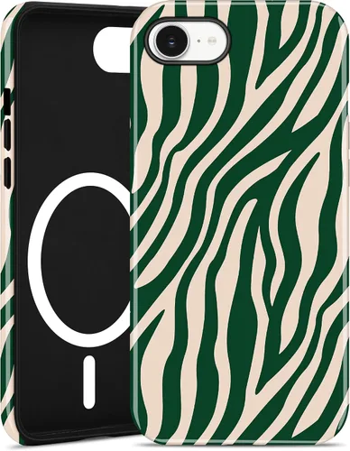 Vista 73 de Jusy Funda magnética Zebra para iPhone XR, color negro