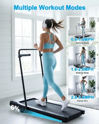 Vista 7 de Walking Pad with Handle bar, Smart AI App Control for Home