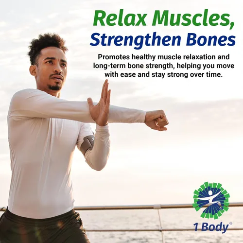 Vista 5 de 1 Body Complejo de glicinato de magnesio, suplemento de magnesio de alta absorción para calma, relajación muscular y apoyo a la salud ósea, vegano
