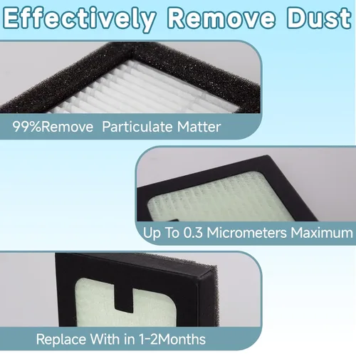 Vista 6 de Paquete de 4 filtros HEPA avanzados de repuesto para biberones Brezza Baby Brezza y Baby Brezza - Filtro HEPA de alta eficiencia, reemplazo