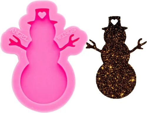 Vista 18 de Moldes de resina con forma de árboles de Navidad superbrillantes, molde de resina de silicona, molde colgante de decoración de Navidad