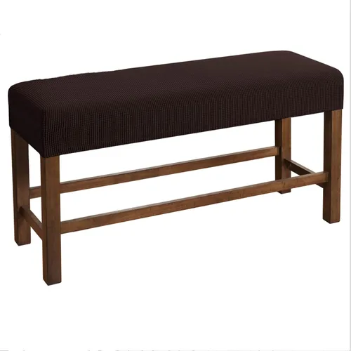 Vista 17 de Fundas rectangulares elásticas para banco y sillas de comedor, tela jacquard suave, extraíble y lavable, protector de asiento antipolvo para sala