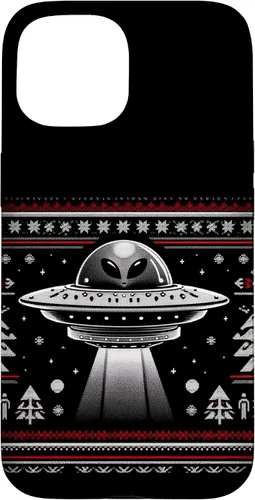 Vista 6 de Lindo alienígena OVNI Navidad Ugly Sweater Pijamas Caso para iPhone 16