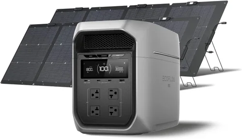Vista 10 de EF ECOFLOW Estación de energía portátil DELTA 3 Max Plus, batería LiFePO4 de 2048 Wh, generador solar (panel solar opcional), salida máxima de 3000