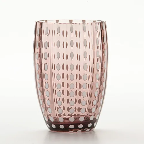 Vista 16 de Zafferano Perle - Vaso de cristal ámbar de 11 oz (juego de 2)