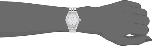 Vista 3 de Tissot Tradition Reloj de acero inoxidable para señoras con esfera blanca fina T0630091101800