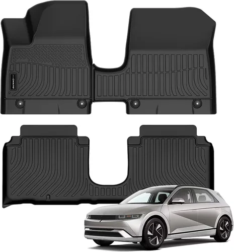 Vista 7 de Auxko Revestimiento de carga para todo tipo de clima, apto para Hyundai IONIQ 5 y 2025 IONIQ 5 N TPE 2022-2024, accesorios de alfombrilla de goma