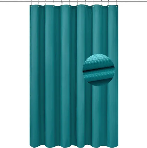Vista 12 de Barossa Design - Cortina de ducha de tela impermeable para cabina de microfibra de calidad hotelera, 32" de ancho x 72" de alto, lavable a máquina