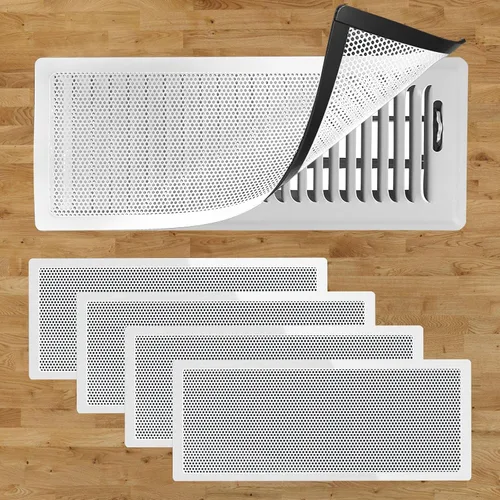 Vista 12 de 4 fundas magnéticas de ventilación blancas, cubiertas magnéticas de ventilación de 4 x 10 pulgadas con pantalla de malla para registros