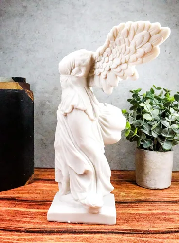 Vista 8 de Ebros - Estatua de la victoria de samotracia con alas grandes, 10.5 pulgadas de alto, figura de diosa griega romana Victoria, artefacto de ruina
