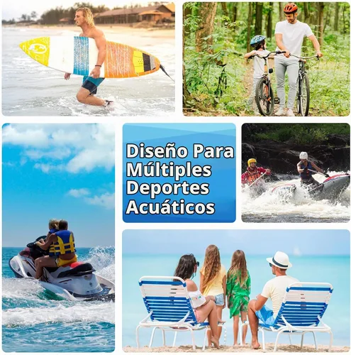 Vista 5 de Riñonera impermeable, bolsa seca flotante con correa ajustable para la cintura de gran capacidad, bolsa de cintura impermeable para kayak, barco