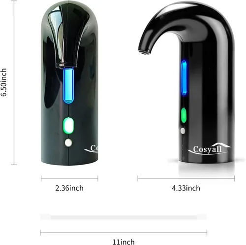 Vista 9 de Decantador de vino eléctrico aireador de vino, accesorios de vino tinto y blanco de un solo toque, aireación y decantador, vertedor de vino, regalos