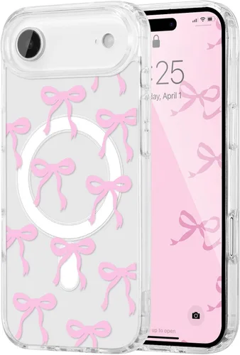 Vista 112 de UEEBAI - Funda magnética para iPhone 11, diseño de lazo, compatible con MagSafe, funda transparente delgada inalámbrica, antiamarilleo, a prueba