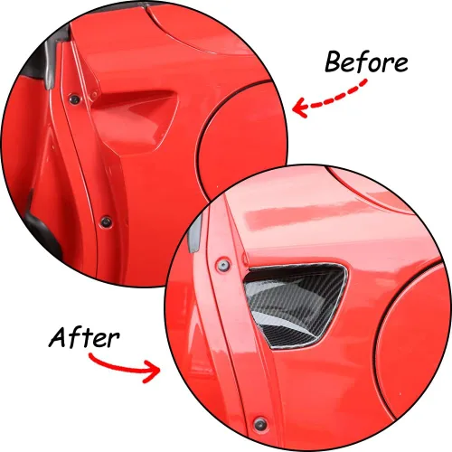 Vista 2 de Cubierta protectora de pintura para manija de puerta de automóvil, cubierta protectora de arañazos compatible con Chevrolet Corvette C7 2014 2015