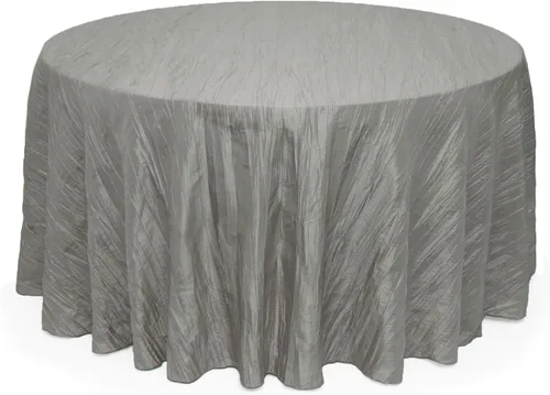 Vista 19 de YOUR CHAIR COVERS - Mantel redondo de 90 pulgadas con arrugas color rubor de tafetán – Elegante mantel brillante para bodas, fiestas y eventos