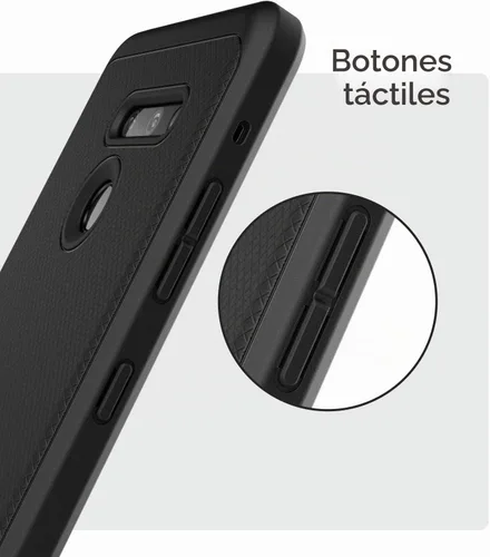 Vista 6 de ENCASED Armadura delgada para LG G8 ThinQ caso (ajuste delgado) cubierta de agarre flexible - negro