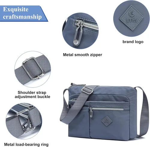 Vista 3 de ETidy Medium Crossbody Bag For Women Waterproof Lightweight Casual Shoulder Handbag Purse