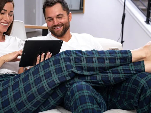 Vista 8 de CYZ - Pantalones de pijama de franela supersuave para mujer, 100 % algodón, para relajarse