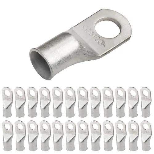 Vista 228 de SELTERM 5 piezas terminales de cable de cobre estañado 1/0 AWG perno de 1/2", extremos de cable de batería, terminales de anillo, conectores