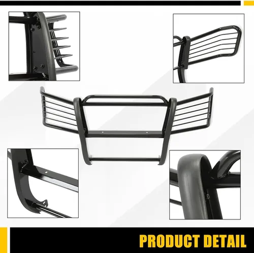 Vista 6 de KUAFU Protector de rejilla Compatible con 2002-2009 Chevy Chevrolet Trailblazer EXT, barra frontal de parachoques, rejilla de protección, cepillo