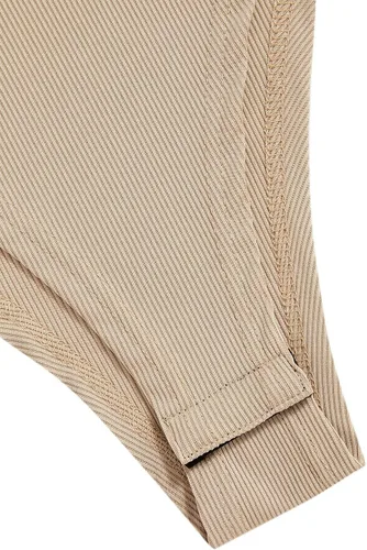 Vista 4 de Floerns Body de punto acanalado sin mangas con cuello alto falso para mujer