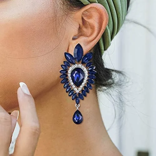 Vista 2 de BriLove Pulsera elástica para mujer, diseño de hojas con forma de marquesa.