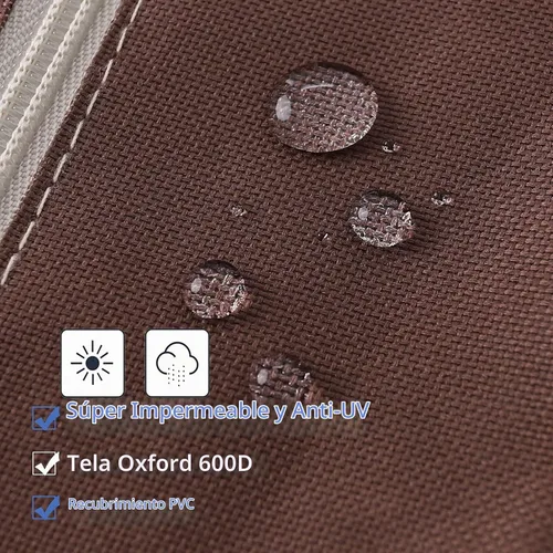 Vista 6 de Funda para sombrilla de patio, resistente tela Oxford 600D, impermeable, se adapta a paraguas de 7 a 10 pies, cubierta de sombrilla de jardín al