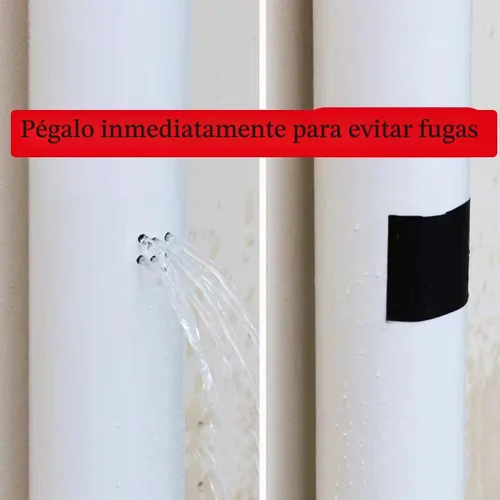 Vista 4 de WELSTIK Cinta impermeable para reparación de fugas, color negro, 4 x 60 pulgadas
