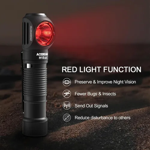 Vista 4 de ACEBEAM Linterna frontal de trabajo, H15 2.0 multifuncional 90 grados de ángulo recto linterna de cabeza 2800 lúmenes altos LED USBC recargable