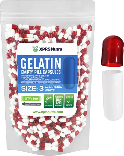 Vista 18 de XPRS Nutra Cápsulas vacías tamaño 3 – 1000 cápsulas vacías de gelatina – Pastillas de relleno de cápsulas de bricolaje – Tapa de gel de píldora