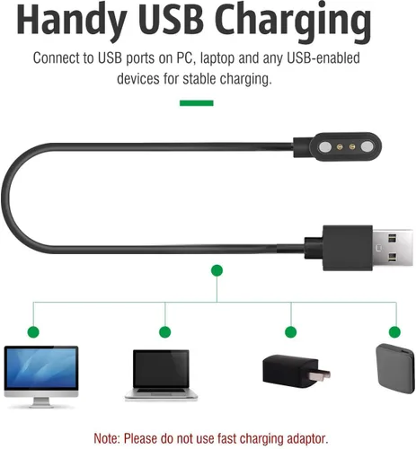 Vista 5 de E ECSEM Compatible con GloryFit P22 P32E P36 Cargador de reloj inteligente, cable de carga USB magnético de repuesto para GloryFit P22 P32E P36