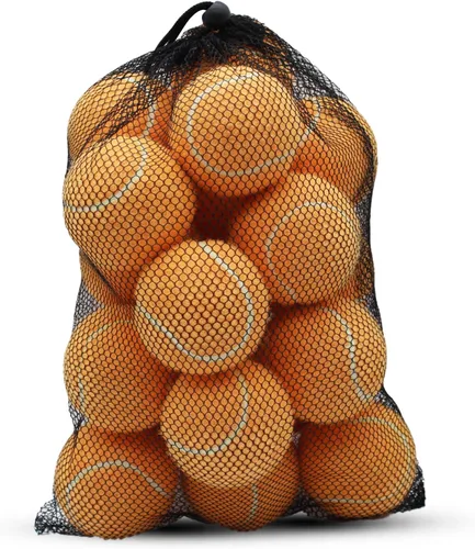 Vista 10 de SHYUJAJIE Tennis Ball,20 Pack Practice Balls Bulk,Dog Balls with Mesh Bag Azul oscuro