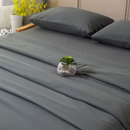 Vista 3 de SONORO KATE Juego de sábanas de cama de microfibra súper suave de 1800 hilos, sábanas egipcias de lujo con bolsillo profundo de 16 pulgadas Gris