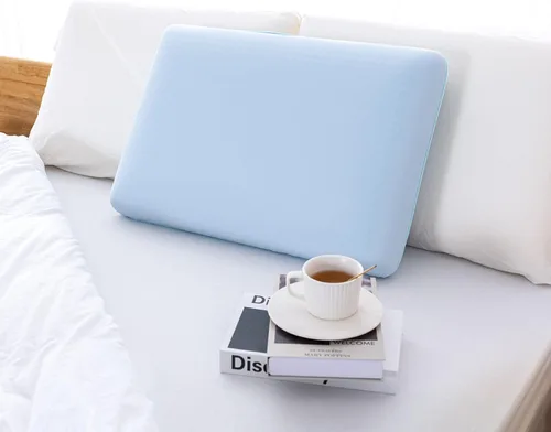 Vista 7 de EGOHOME Almohada de espuma viscoelástica de gel refrescante, funda de enfriamiento reversible, soporte para el cuello para dormir de lado, espalda