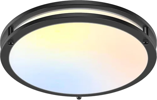 Vista 11 de Luces de Techo LED de 12 Pulgadas 36W, 2700K/3000K/4000K/5000K/6500K Ajustables de Montaje Empotrado, 3200LM Súper Brillantes Regulables Accesorio