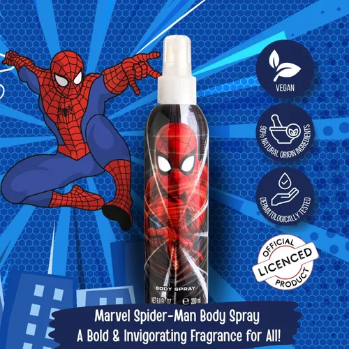 Vista 2 de Marvel Spider-Man, Colonia Fresca para Niños, Rojo/Blanco/Azul/Negro, 200 ml
