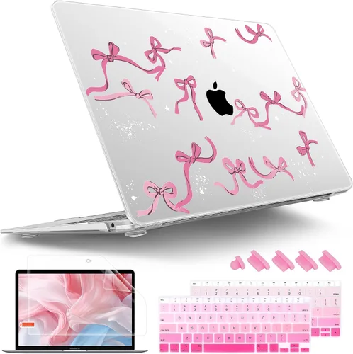 Vista 18 de Tuiklol Para MacBook Air de 13 pulgadas (versión 2021-2018) M1 A2337/A1932/A2179 con pantalla Retina Touch ID, carcasa rígida de plástico y cubierta