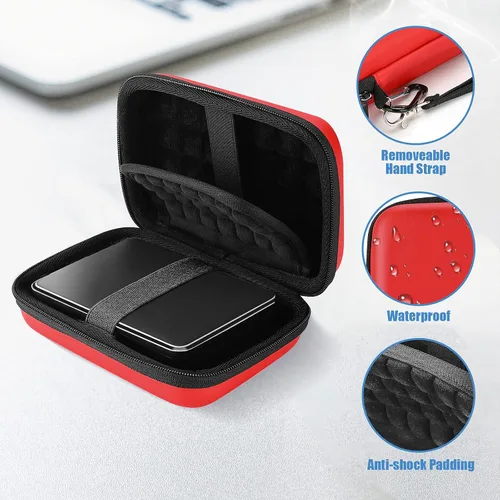 Vista 2 de ProCase Funda de disco duro de 2.5 pulgadas para Elements WD My Passport Canvio Basics Seagate Backup Plus Slim Expansion 1TB 2TB 3TB 4TB, estuche