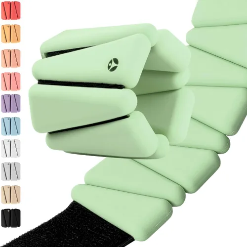 Vista 13 de OmWeights: pesas de muñeca y tobillo para mujeres y hombres, eleva tus entrenamientos con brazaletes pesados, pesas de tobillo para cardio, yoga
