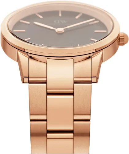 Vista 6 de Daniel Wellington Iconic Link Reloj pulsera de eslabones de oro rosa o plata