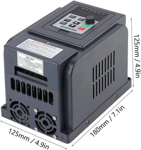 Vista 2 de ViaGasaFamido VFD Inversor Variable Frecuencia Drive 1 Fase 220V Entrada 3 Fase 380V Salida AT4-1500X 400Hz 8A Controlador de velocidad del motor