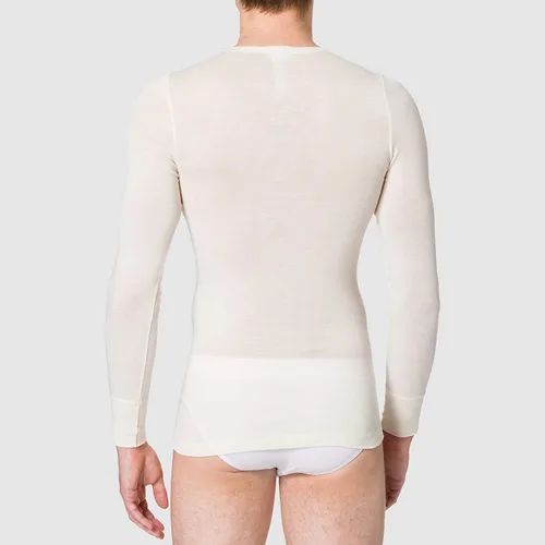 Vista 2 de HANRO Camisa de manga larga de seda de lana para hombre