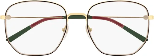 Vista 4 de Gucci GG0396O - Gafas de metal con forma octogonal + paquete con kit de gafas de lujo eSHADES, mujer