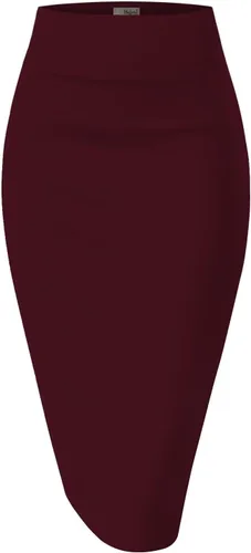 Vista 8 de Hybrid & Company Women's Scuba Pencil Skirt 1139 - negro